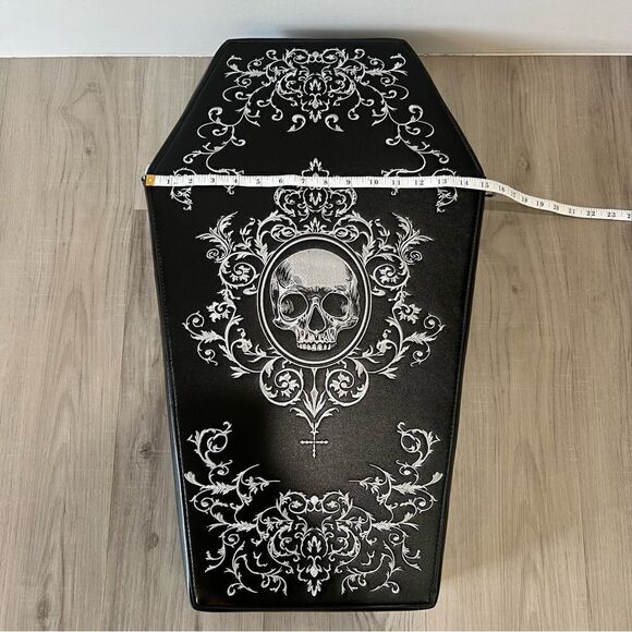 Widow x Dolls Kill whatnot Exclusive Black white Coffin skull Bag/backpack - Picture 8 of 10